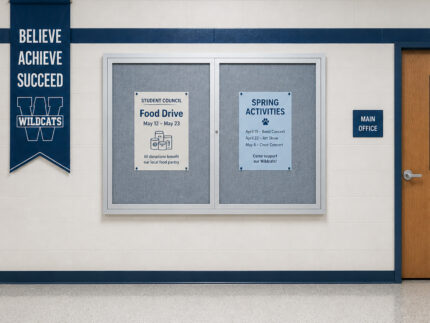 HBS Bulletin Display Cases